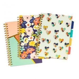Spirálový sešit "Floral Love Project Book", mix vzorů, B5, linkovaný, 100 listů, PUKKA PAD